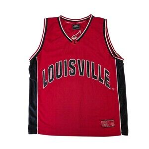 Louisville Cardinals Colosseum Athletics Embroidered Basketball Jersey Red XL #1